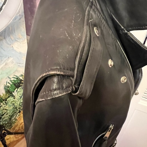 Prime Parts, SZ 46, black leather, biker jacket. - Picture 4 of 11